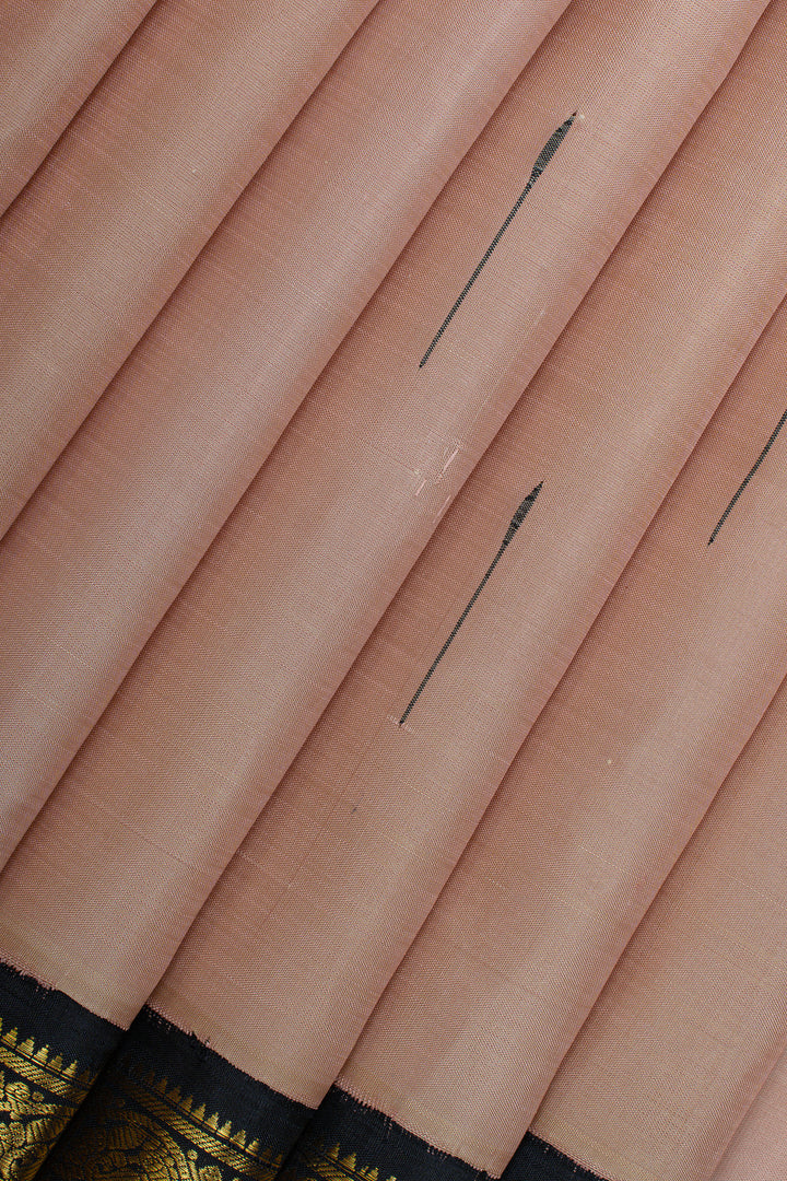 Light pink malli moggu pure kanchipuram silk saree