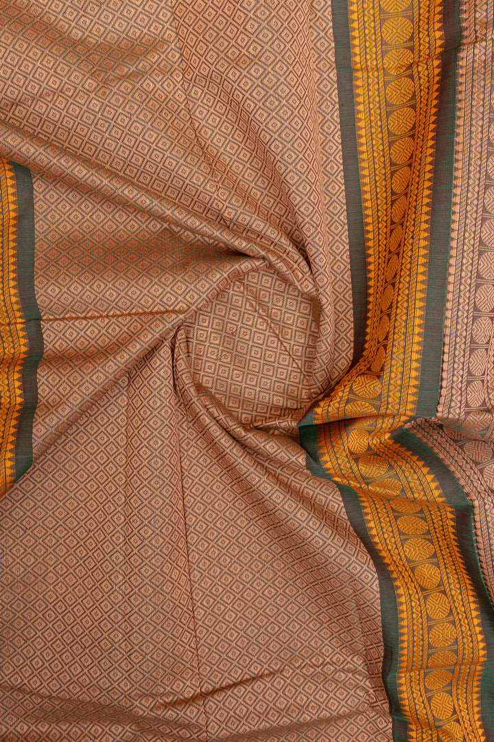 Mandhulir green pure cotton silk saree