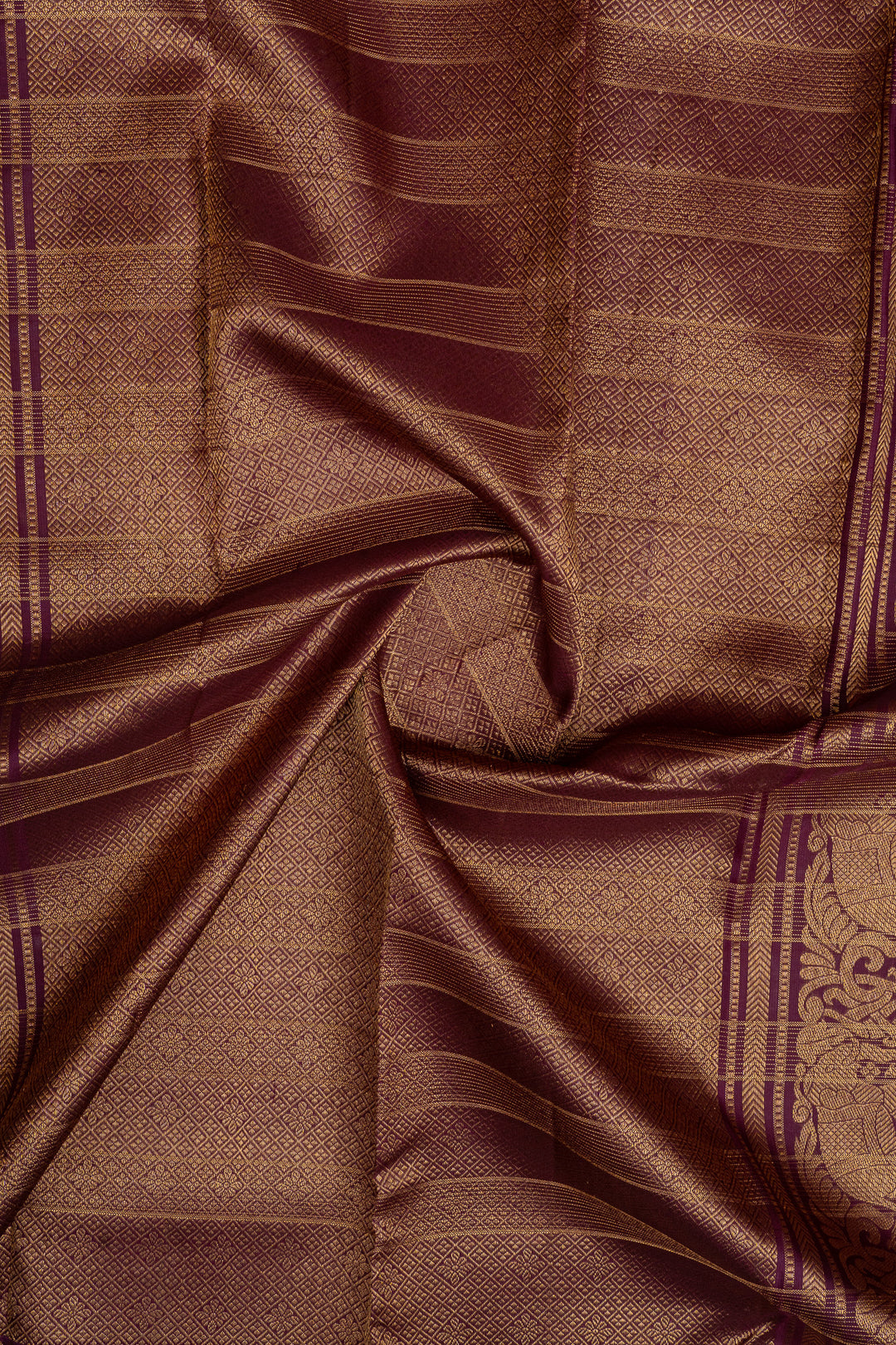Purple traditional pure kanchipuram silk saree