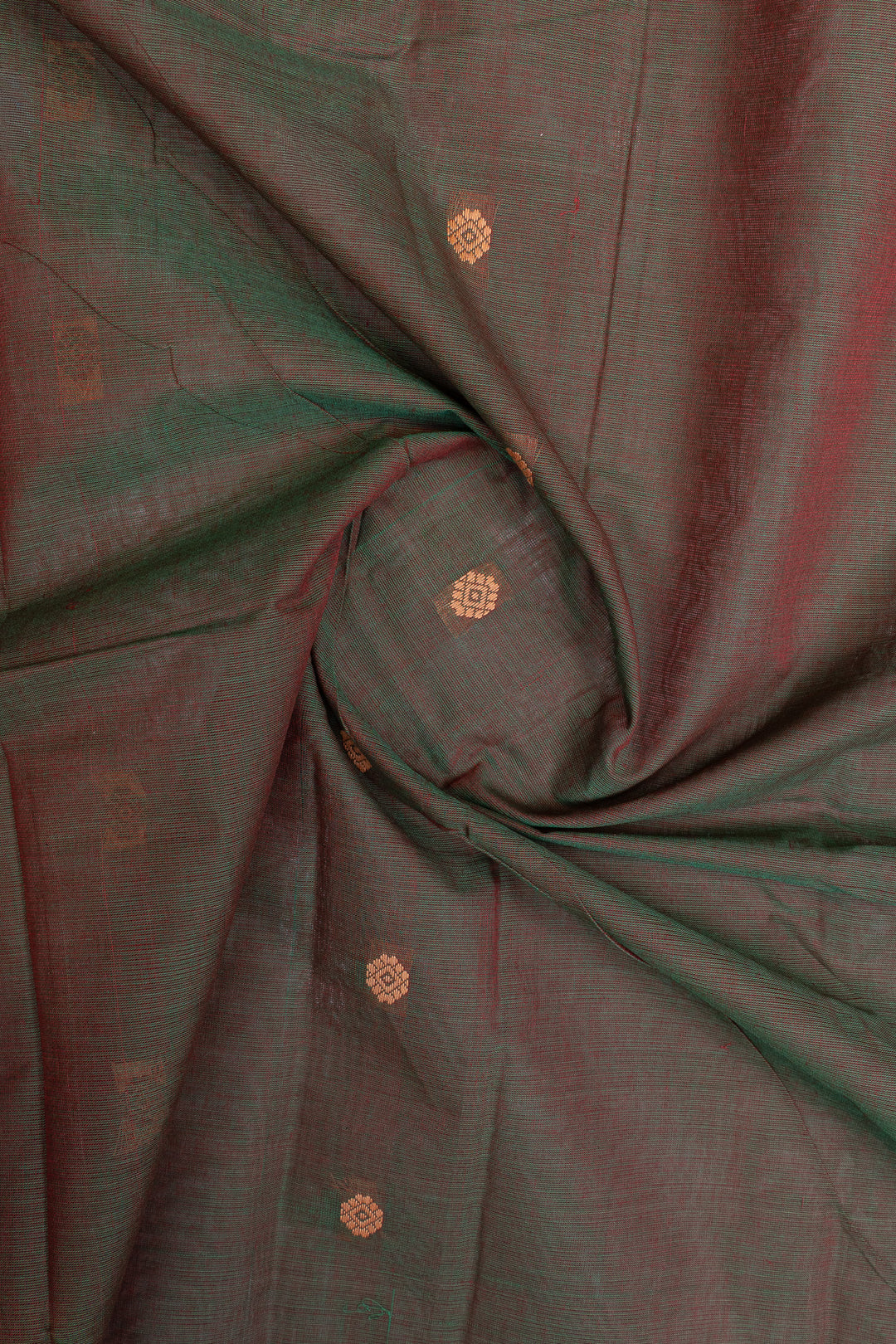 Mandhulir green pure cotton silk saree