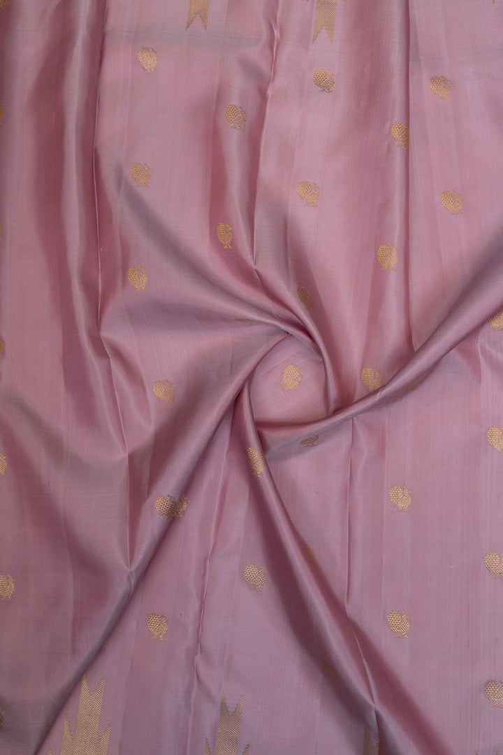 Mauve Purple temple border pure kanchipuram Silk saree