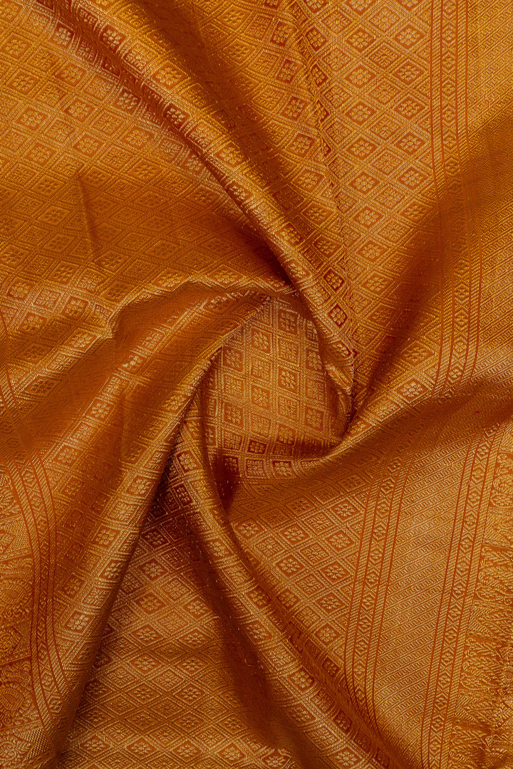 Rani pink and purple stripes pure kanchipuram silk saree