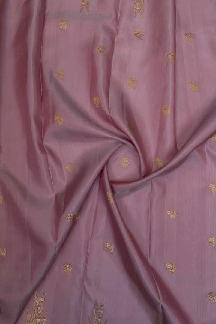 Mauve Purple temple border pure kanchipuram Silk saree