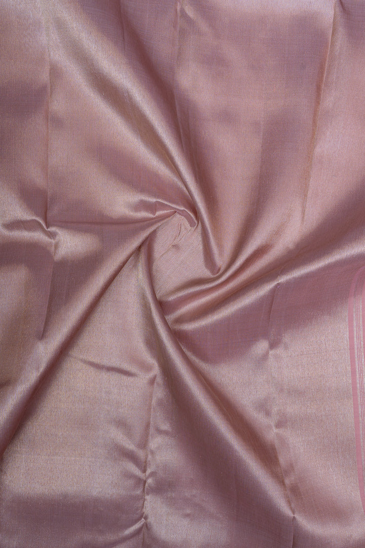 Pink and silver 8 Kol pure Kanchipuram silk saree
