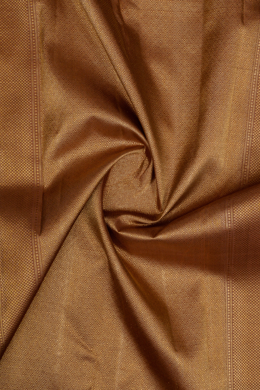 Vintage blue and khaki Jamdani pure kanchipuram silk saree
