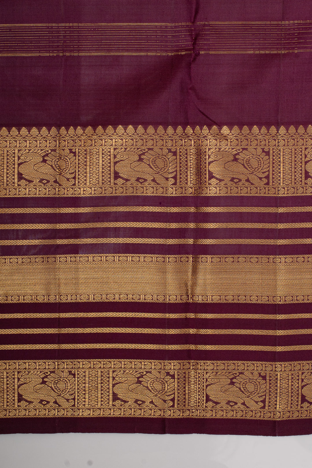 Purple traditional pure kanchipuram silk saree