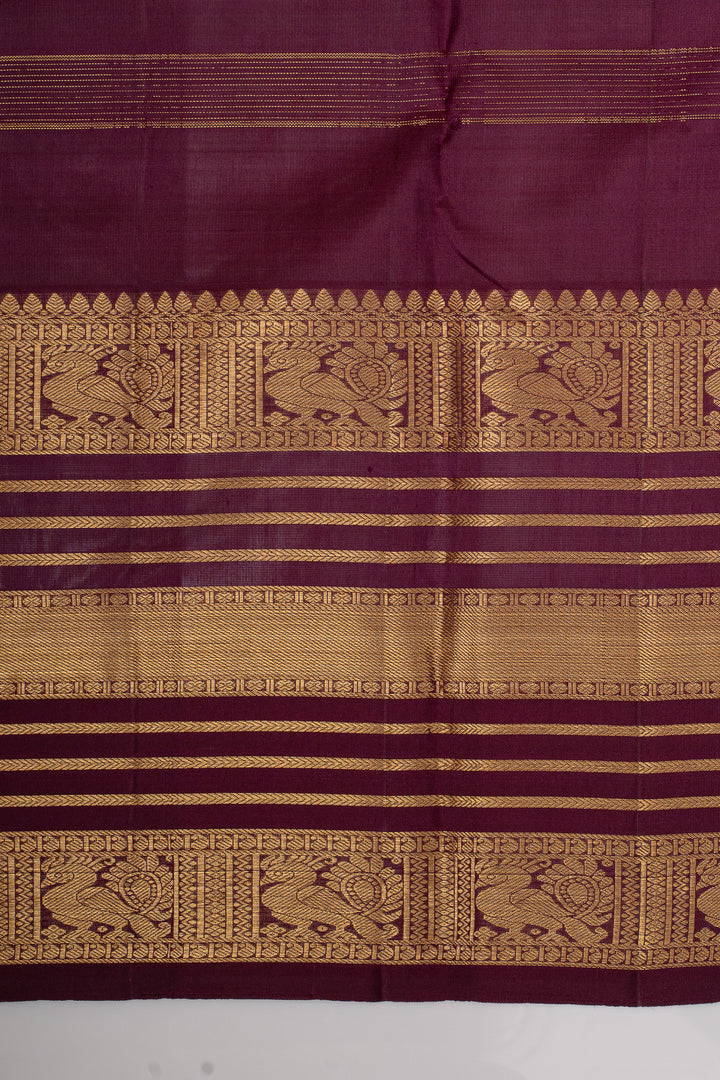 Purple traditional pure kanchipuram silk saree