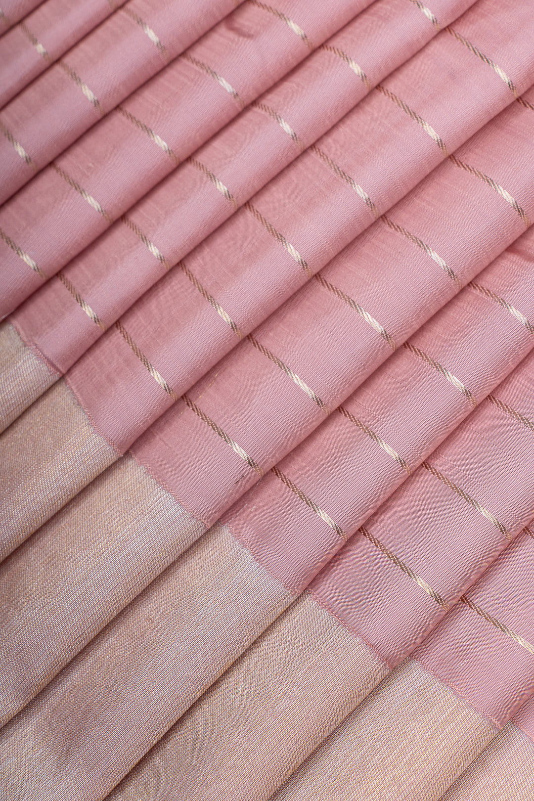 Pink and silver 8 Kol pure Kanchipuram silk saree