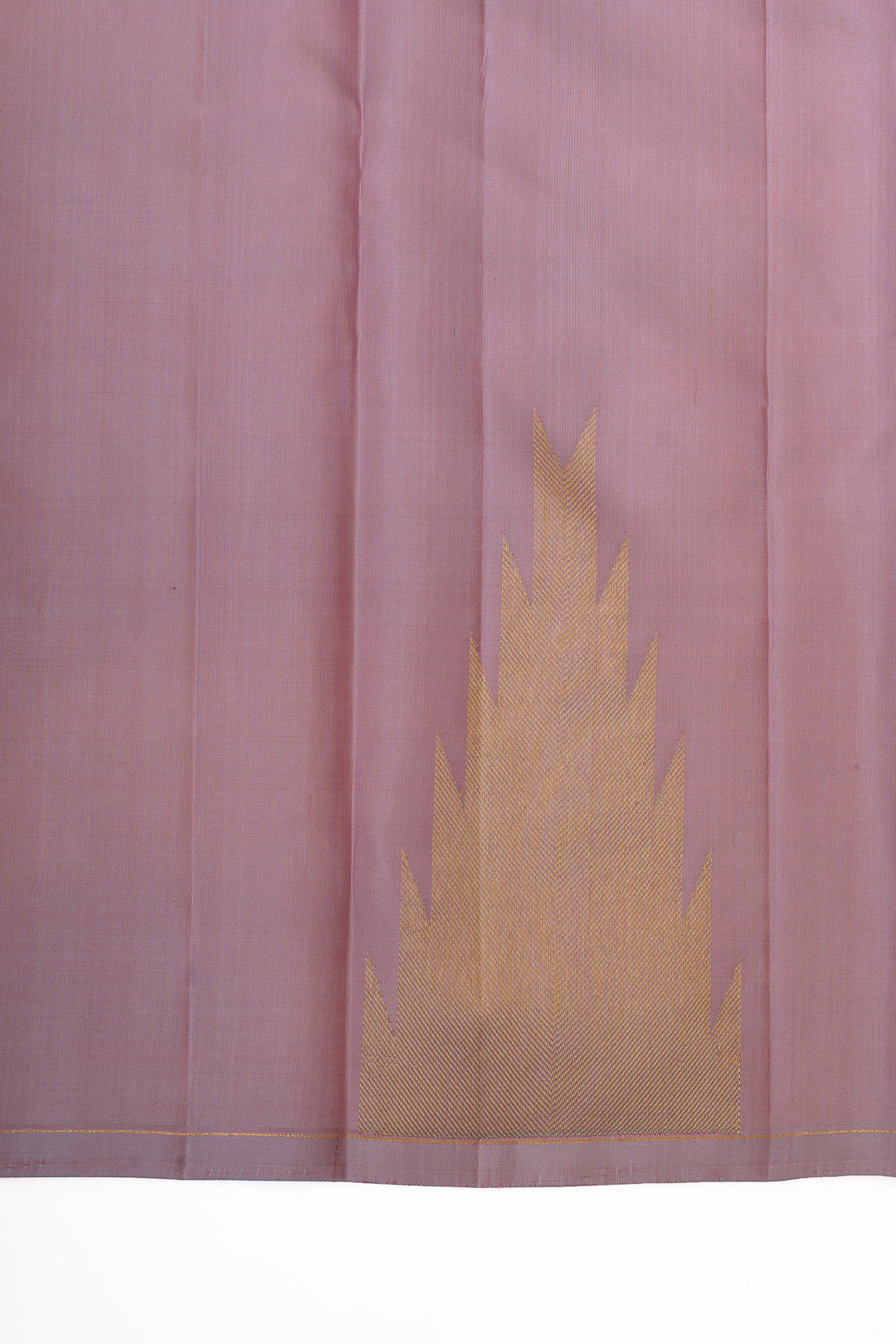 Mauve Purple temple border pure kanchipuram Silk saree