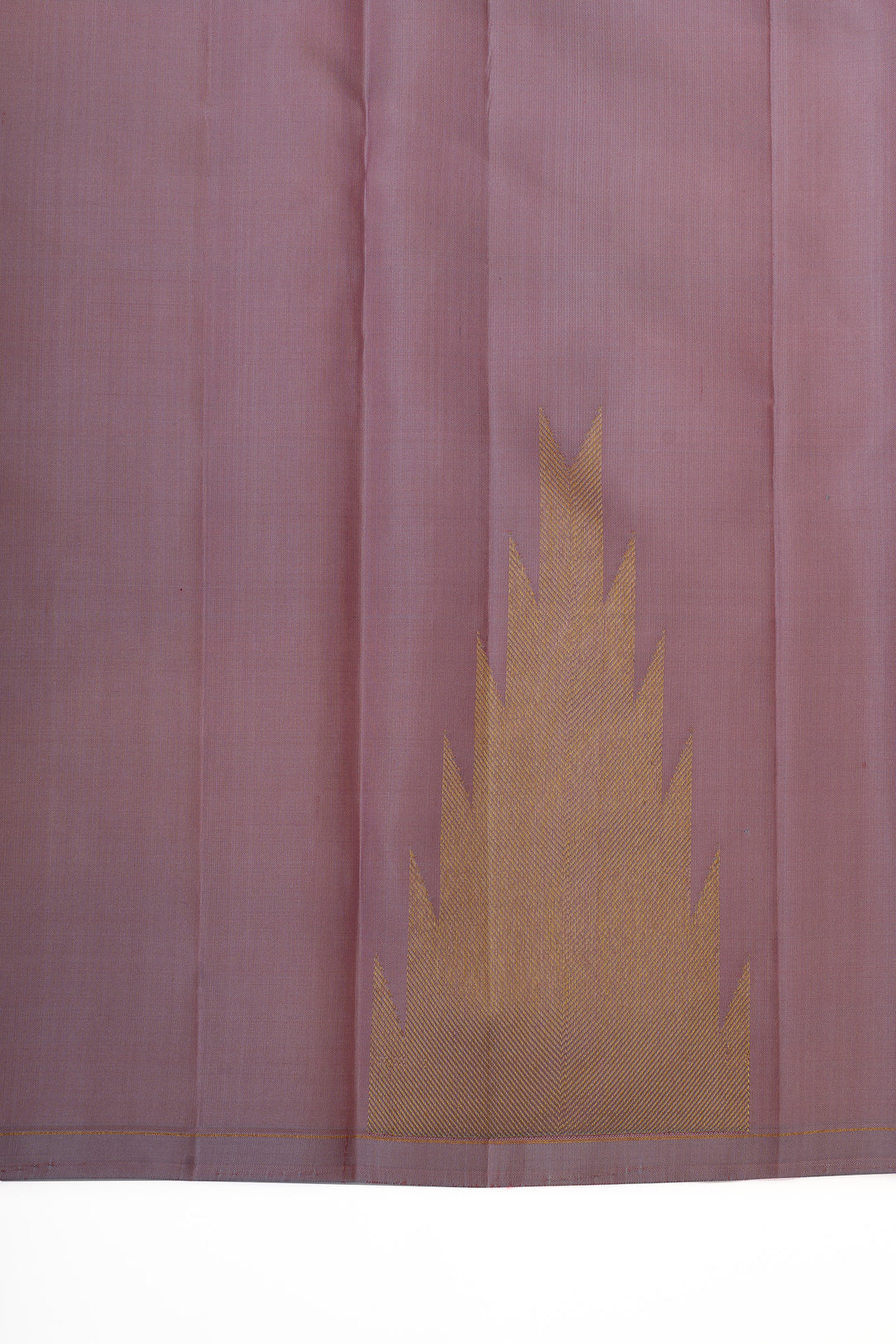 Mauve Purple temple border pure kanchipuram Silk saree