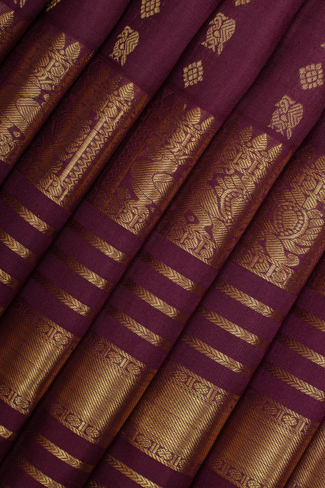 Purple traditional pure kanchipuram silk saree