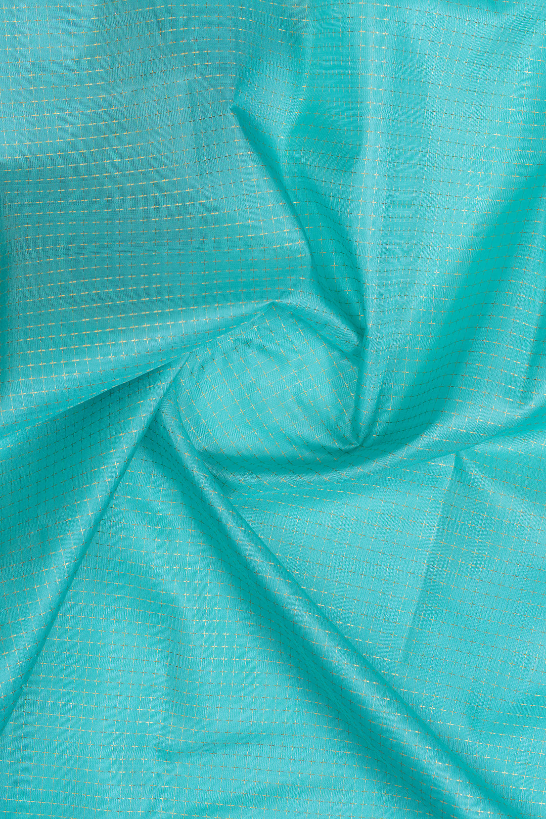 Teal Blue stripes pure kanchipuram silk saree
