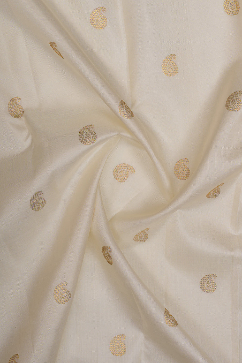Ivory and ms blue vintage pure kanchipuram silk saree