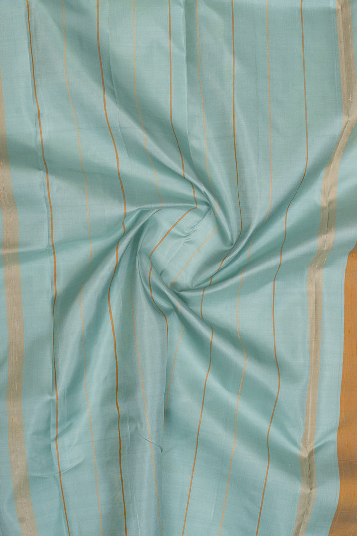 Pastel blue Jamdani  pure soft silk saree