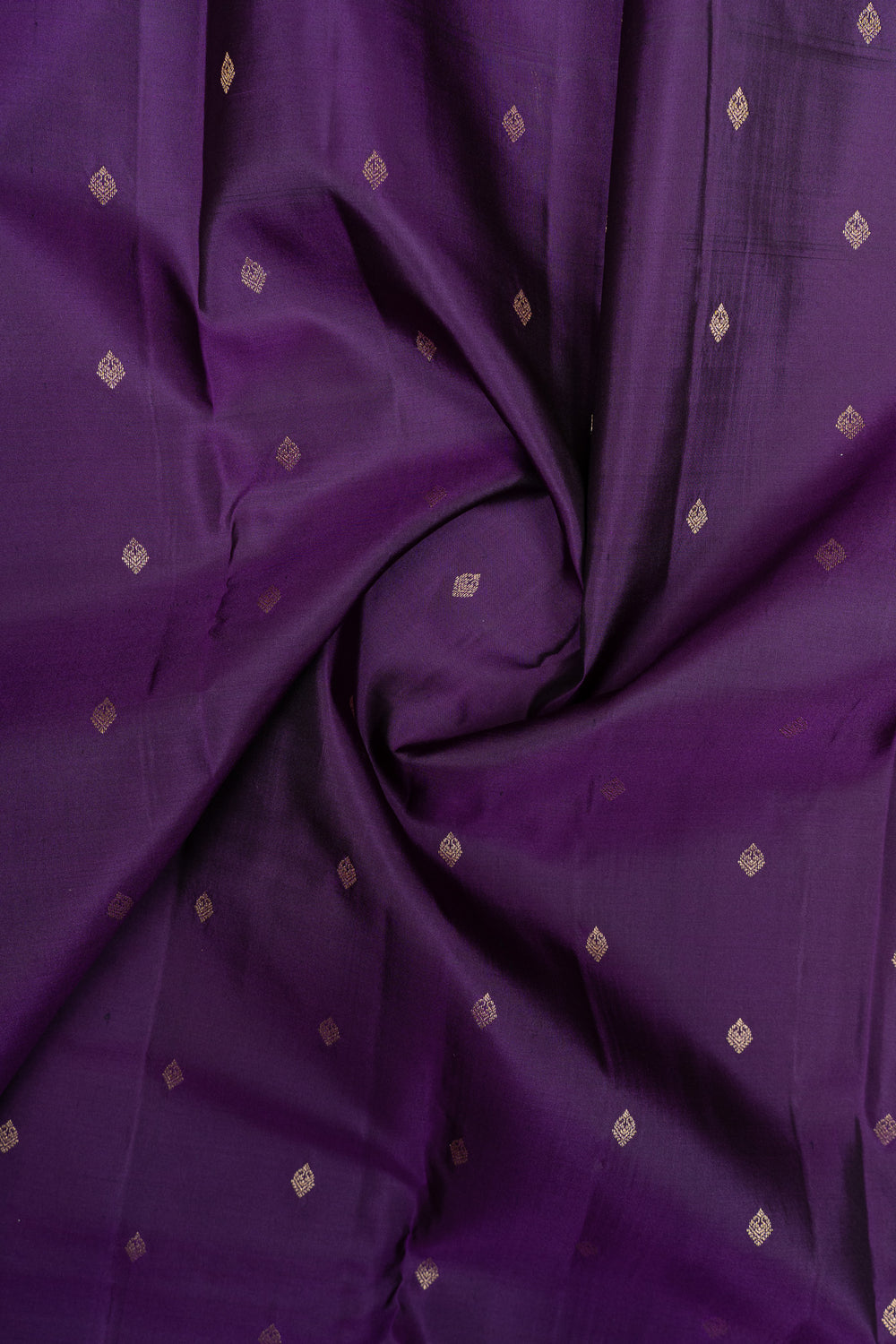 Aubergine purple traditional pure Kanchipuram silk saree