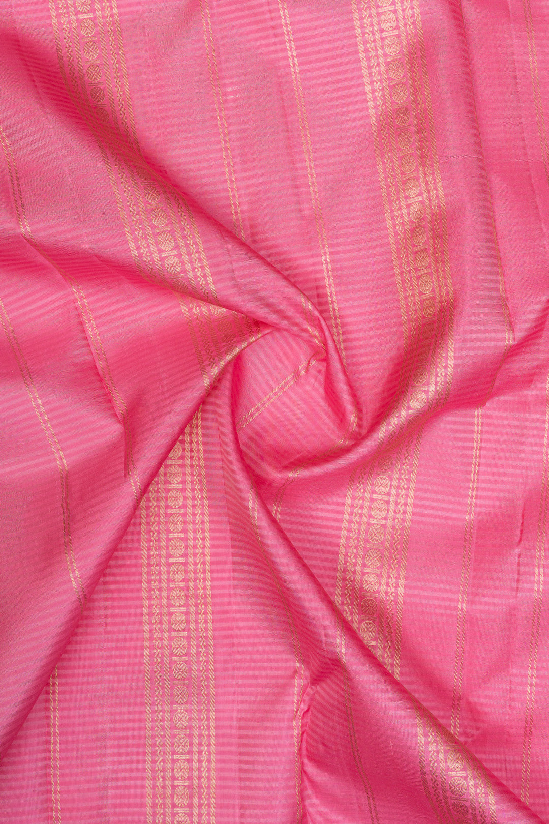 Pastel pink vintage stripes pure kanchipuram silk saree