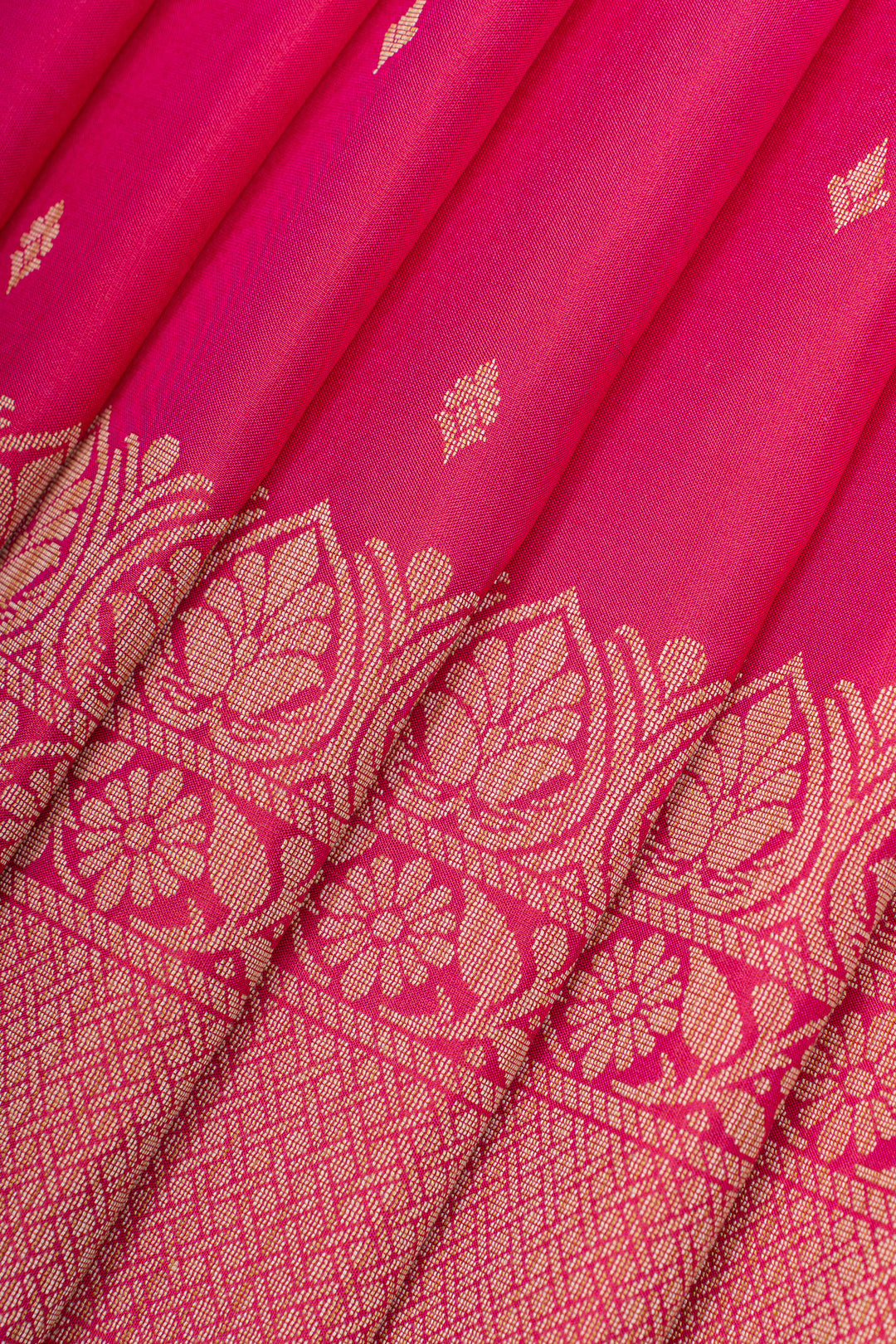 Pink threadwork pure soft silk saree