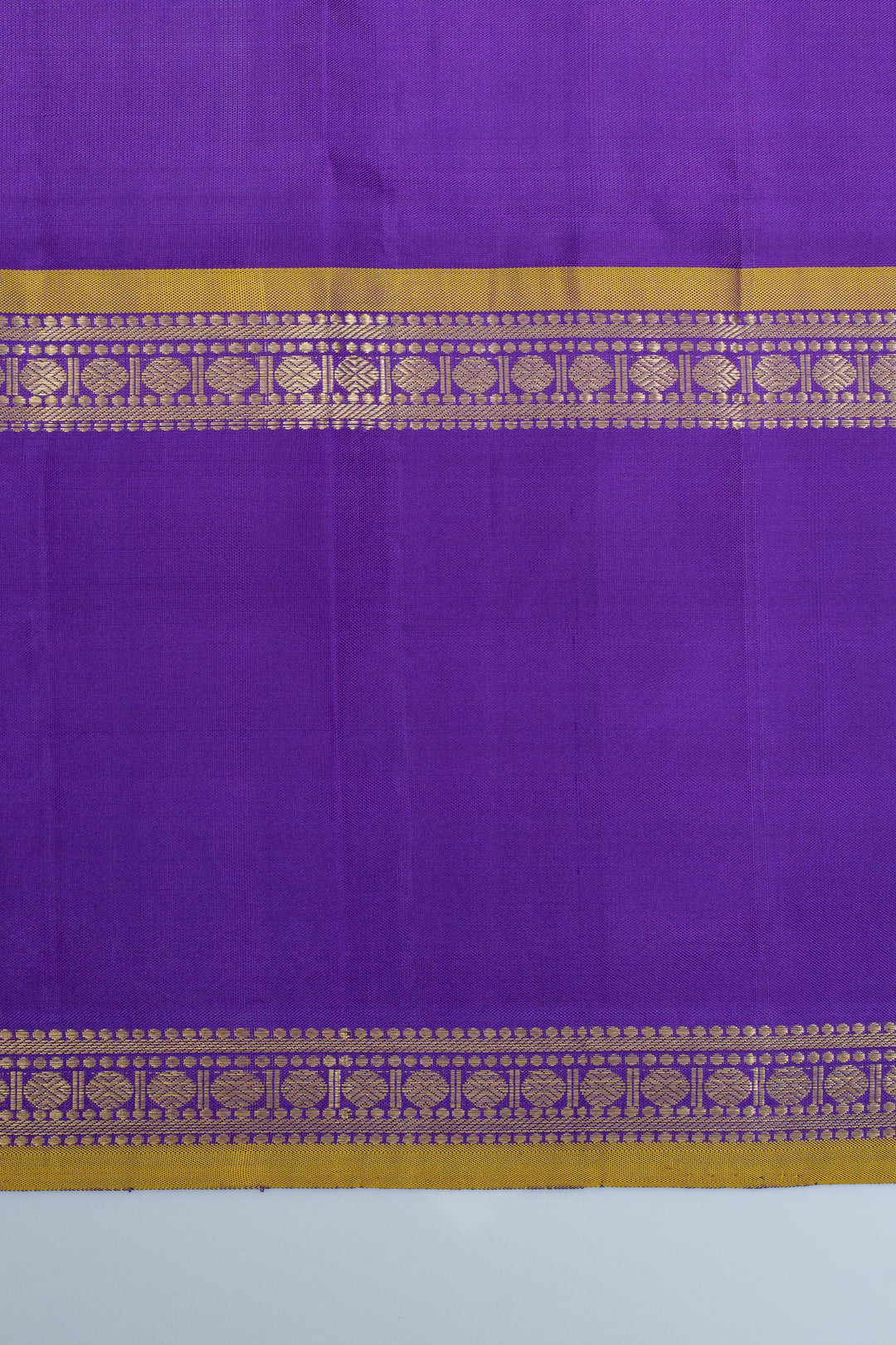 Teal Blue stripes pure kanchipuram silk saree