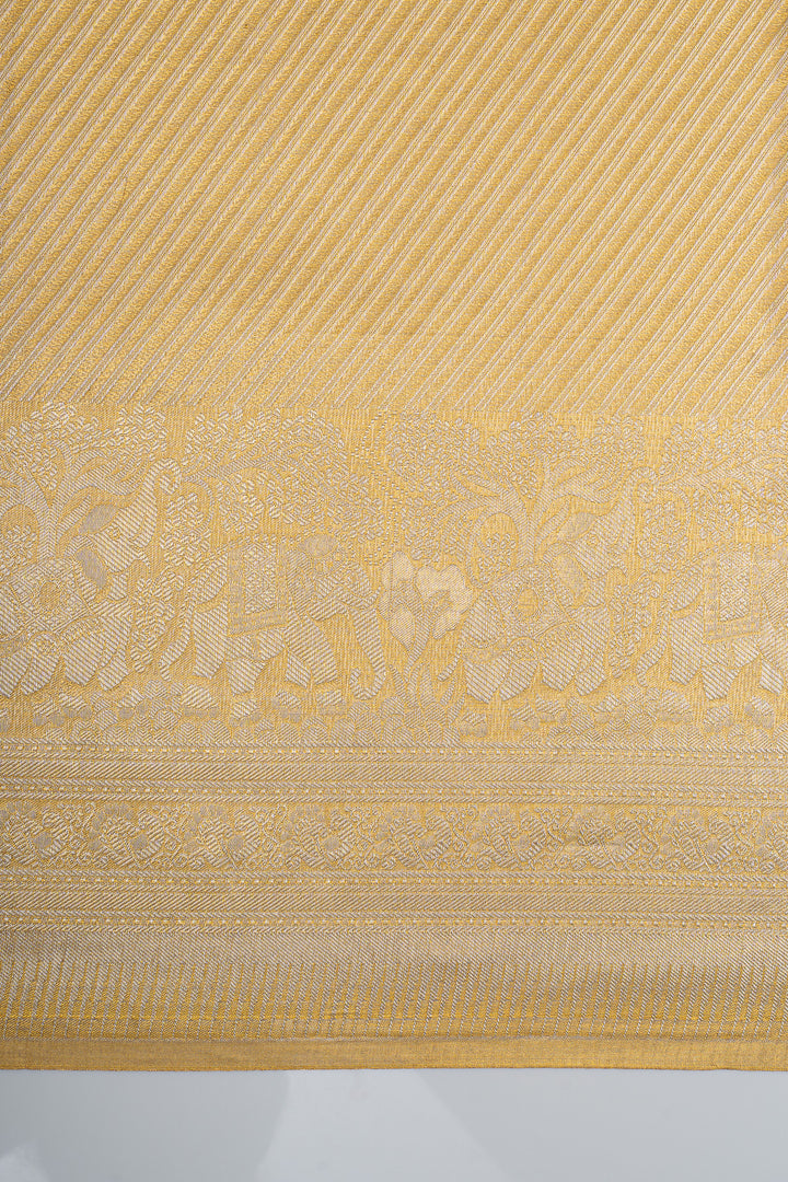 Gold tissue brocade pure kanchipuram silk saree
