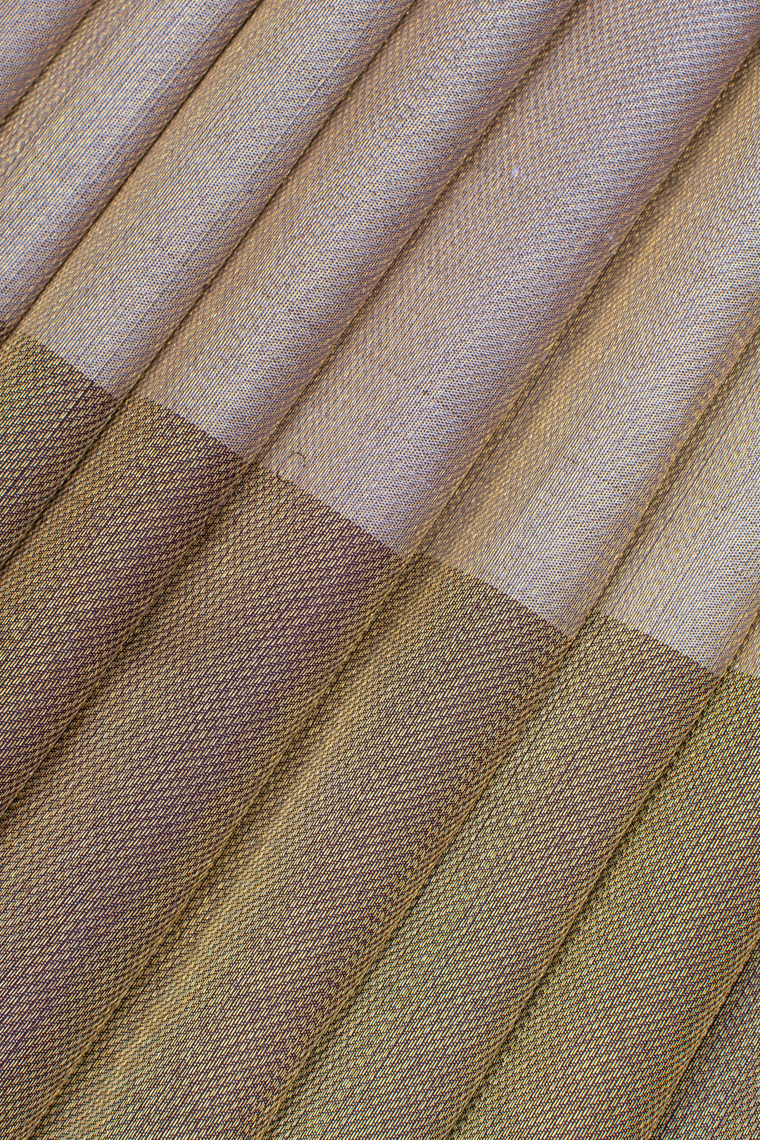 Khaki gold Mupagam pure  8 Kol pure kanchipuram silk saree
