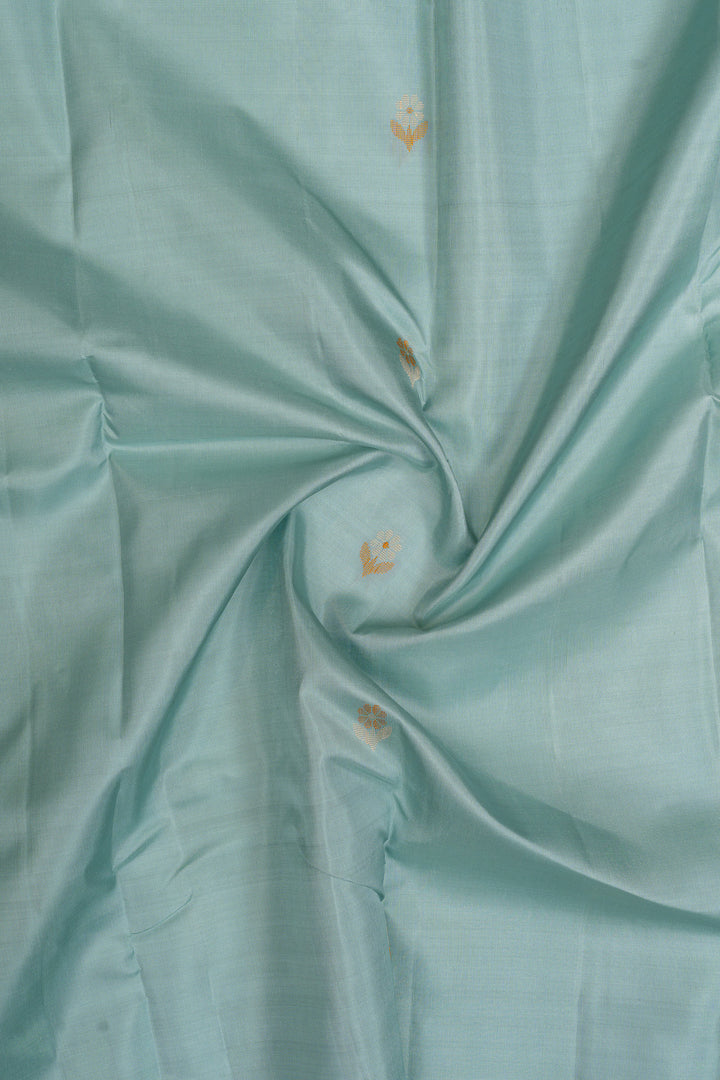Pastel blue Jamdani  pure soft silk saree