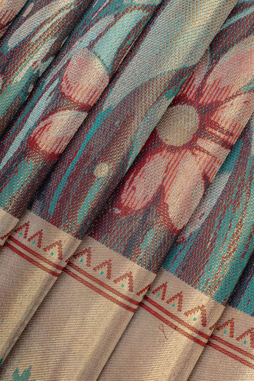 Light blue floral  pure designer kanchipuram silk saree