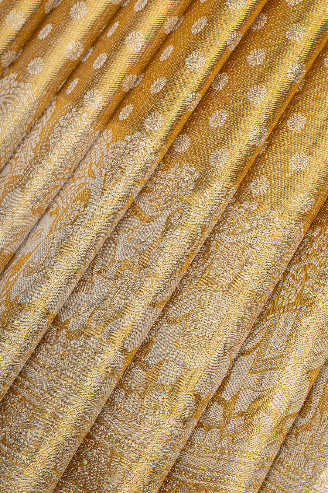 Gold tissue brocade pure kanchipuram silk saree