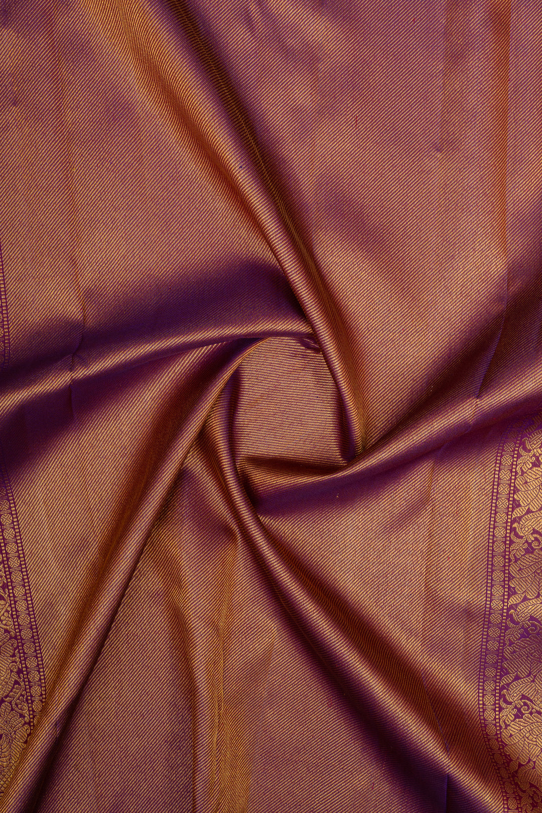 Pakshi Jaalam in Royal Purple  brocade pure kanchipuram silk saree