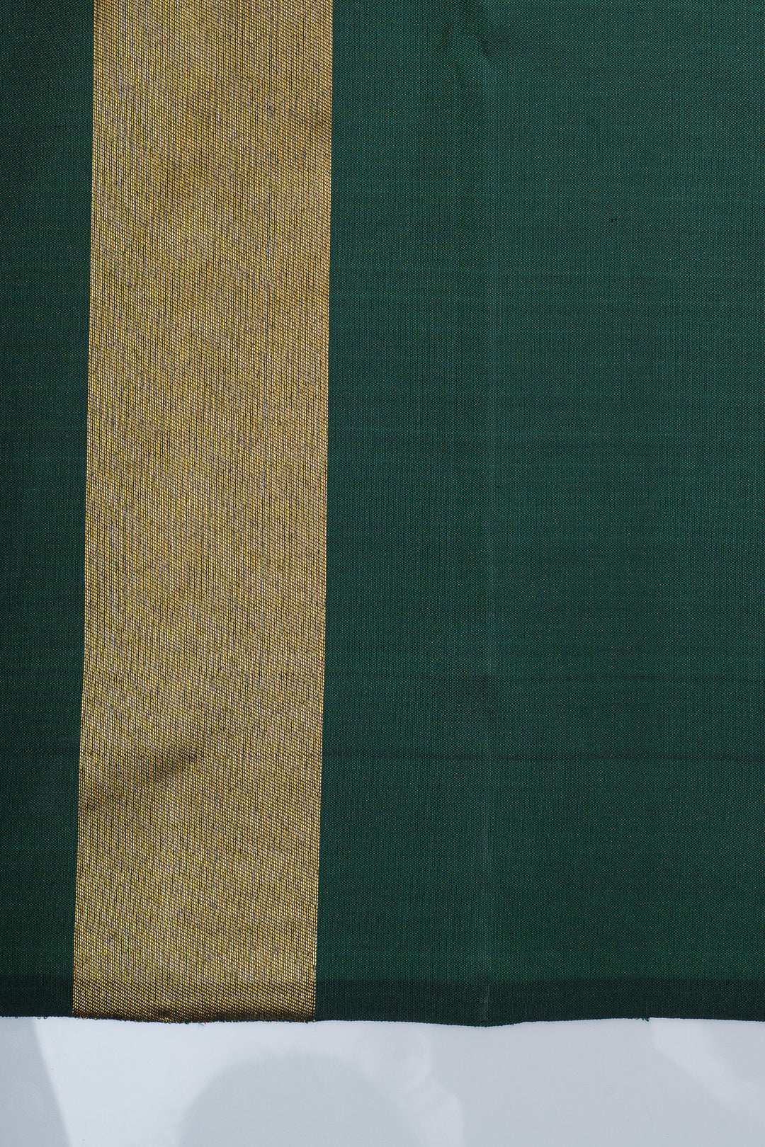 Pearl white 8 Kol temple border pure kanchipuram silk saree