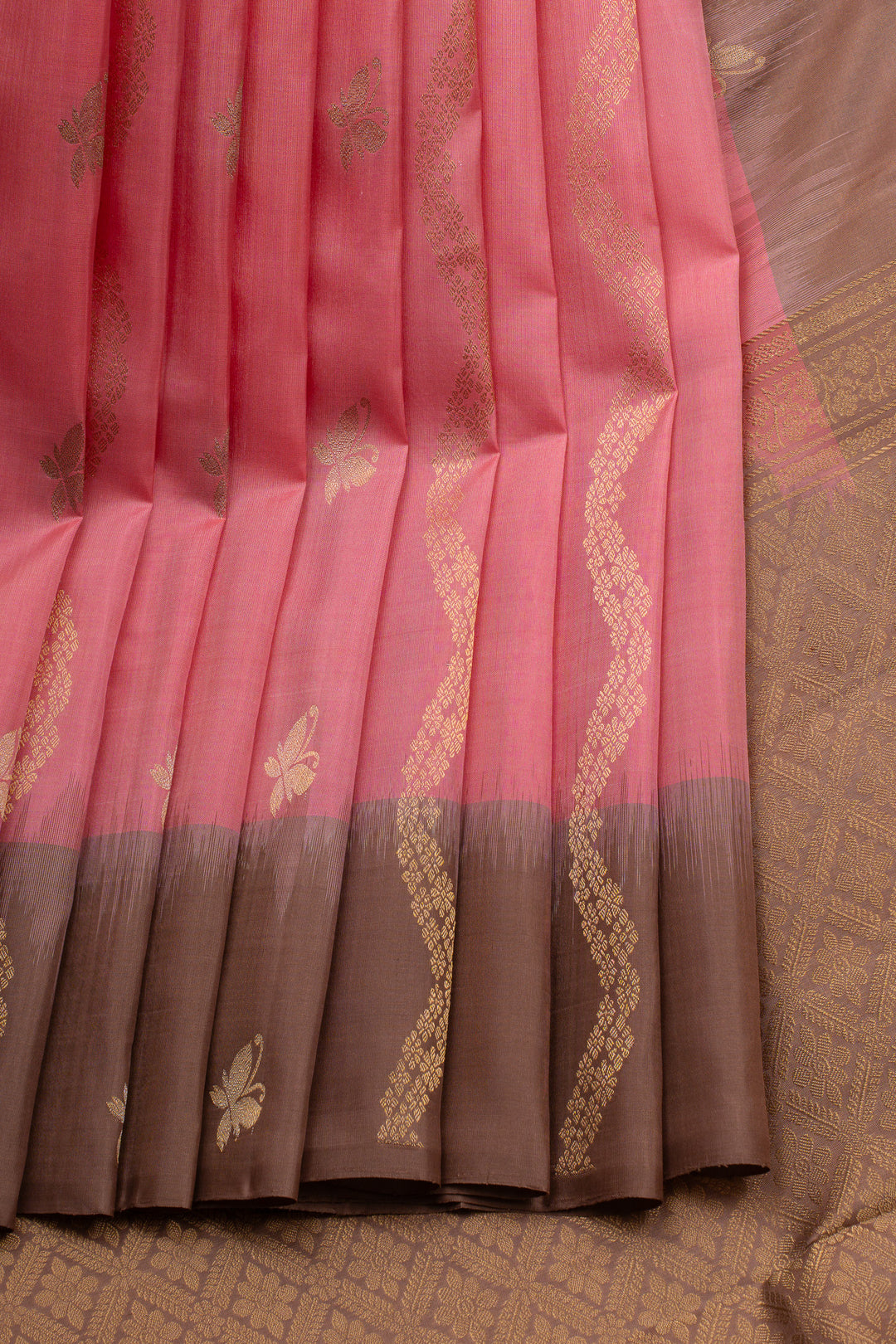 Pink traditional pure soft silk saree