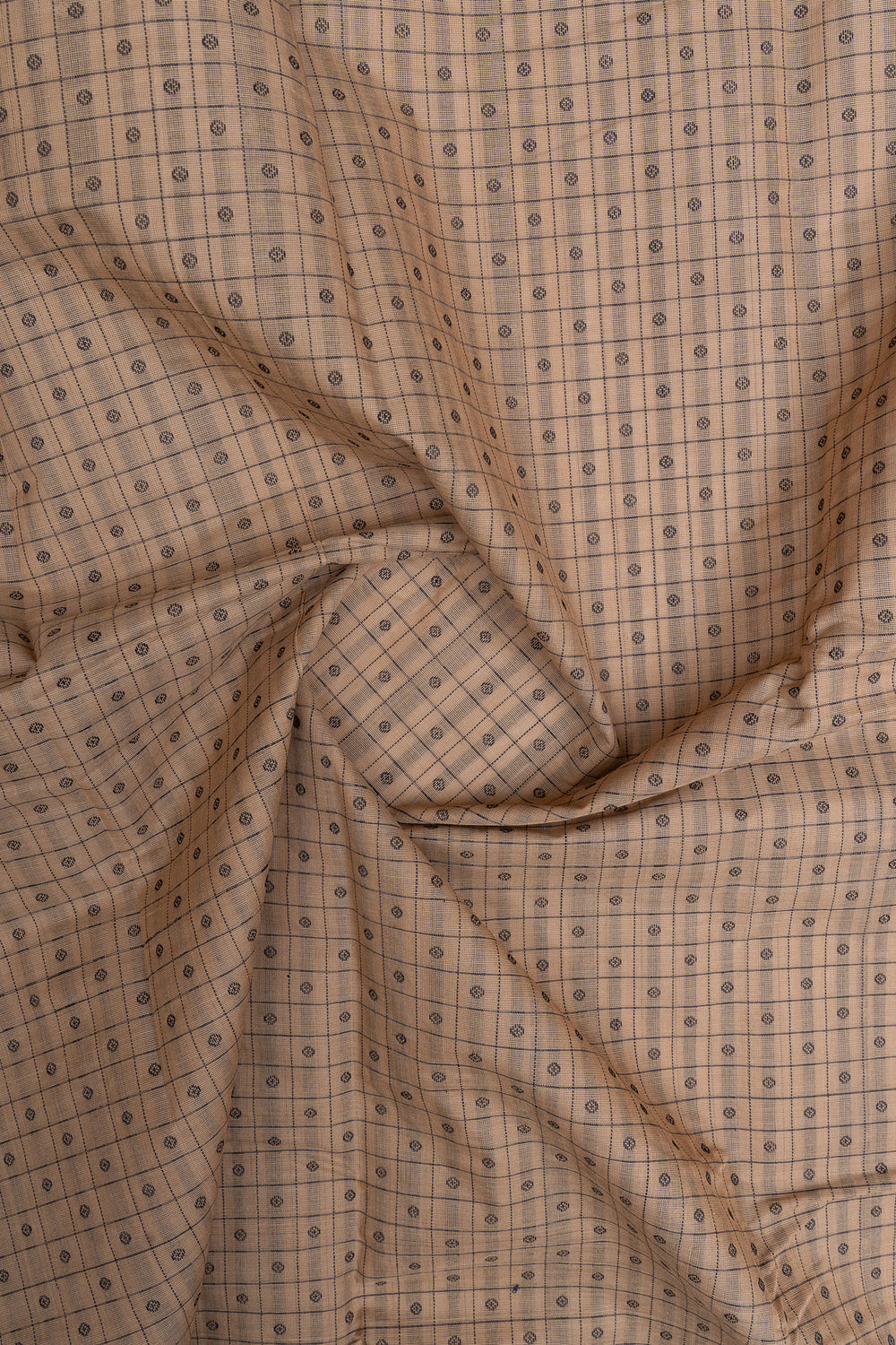 Beige lakshadeepam Pure cotton silk saree