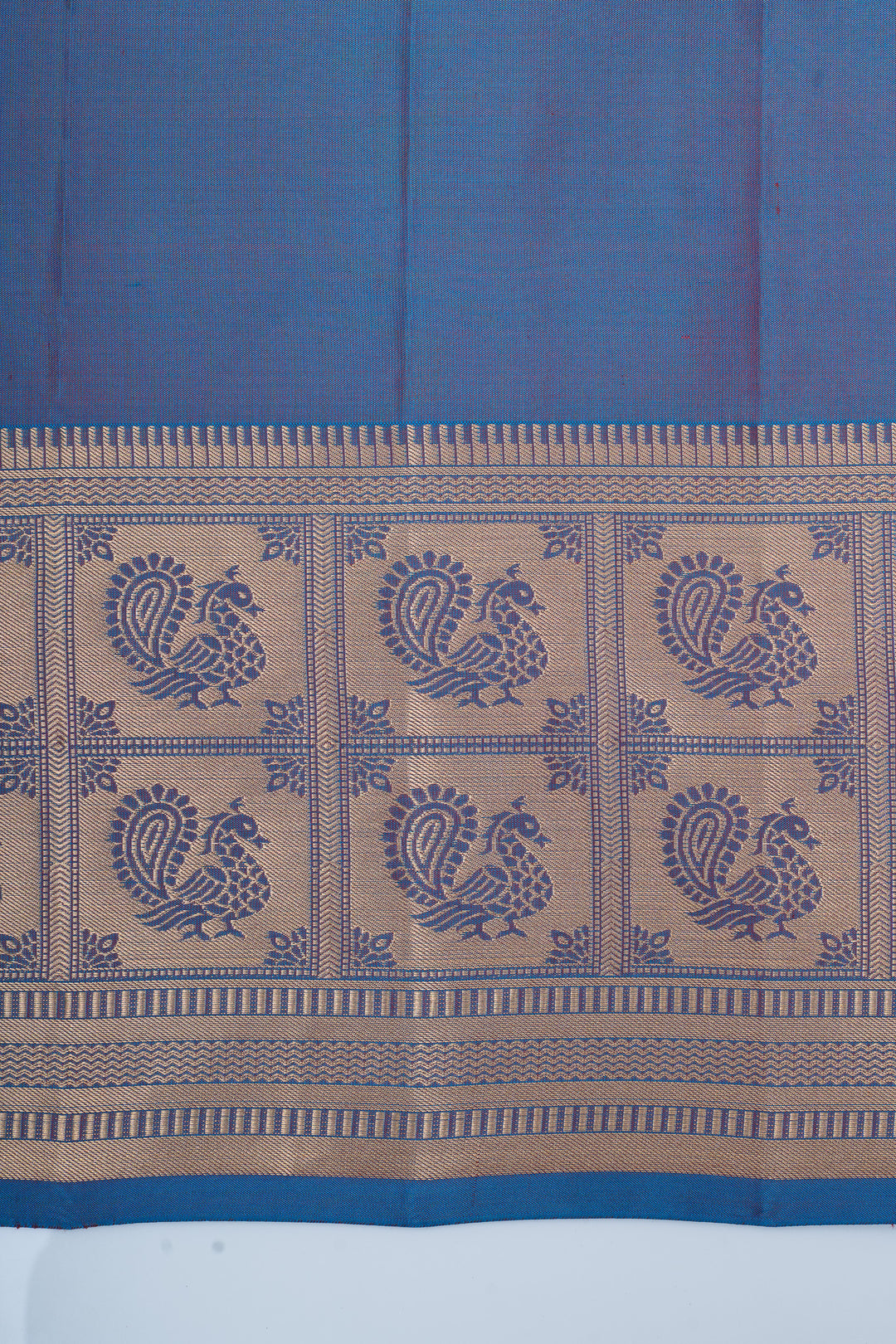 Pink and blue traditional pure soft silk saree