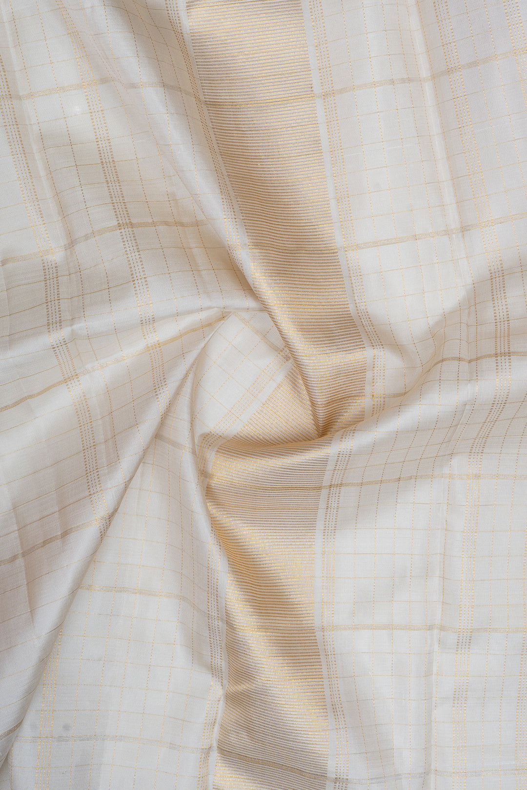 Multi colour checks pure kanchipuram silk saree