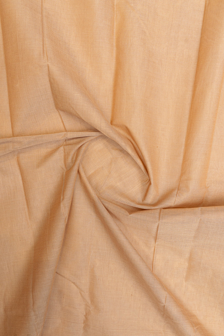 Sandal cream pure cotton silk saree