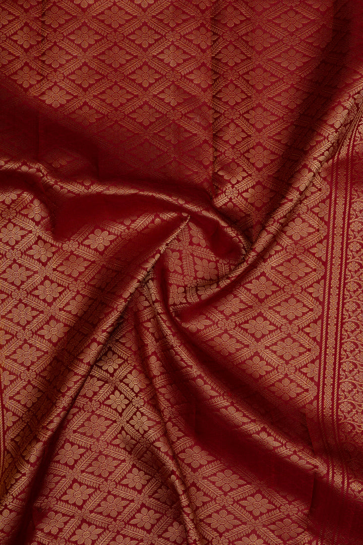 Rust orange serpenti stripes pure soft silk saree