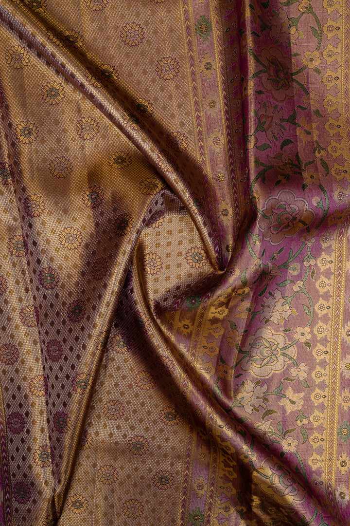Minakari tissue brocade pure kanchipuram silk saree