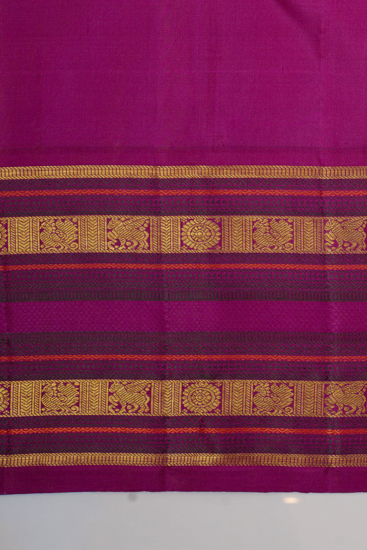 Baby pink varisaipettu traditional pure kanchipuram silk saree