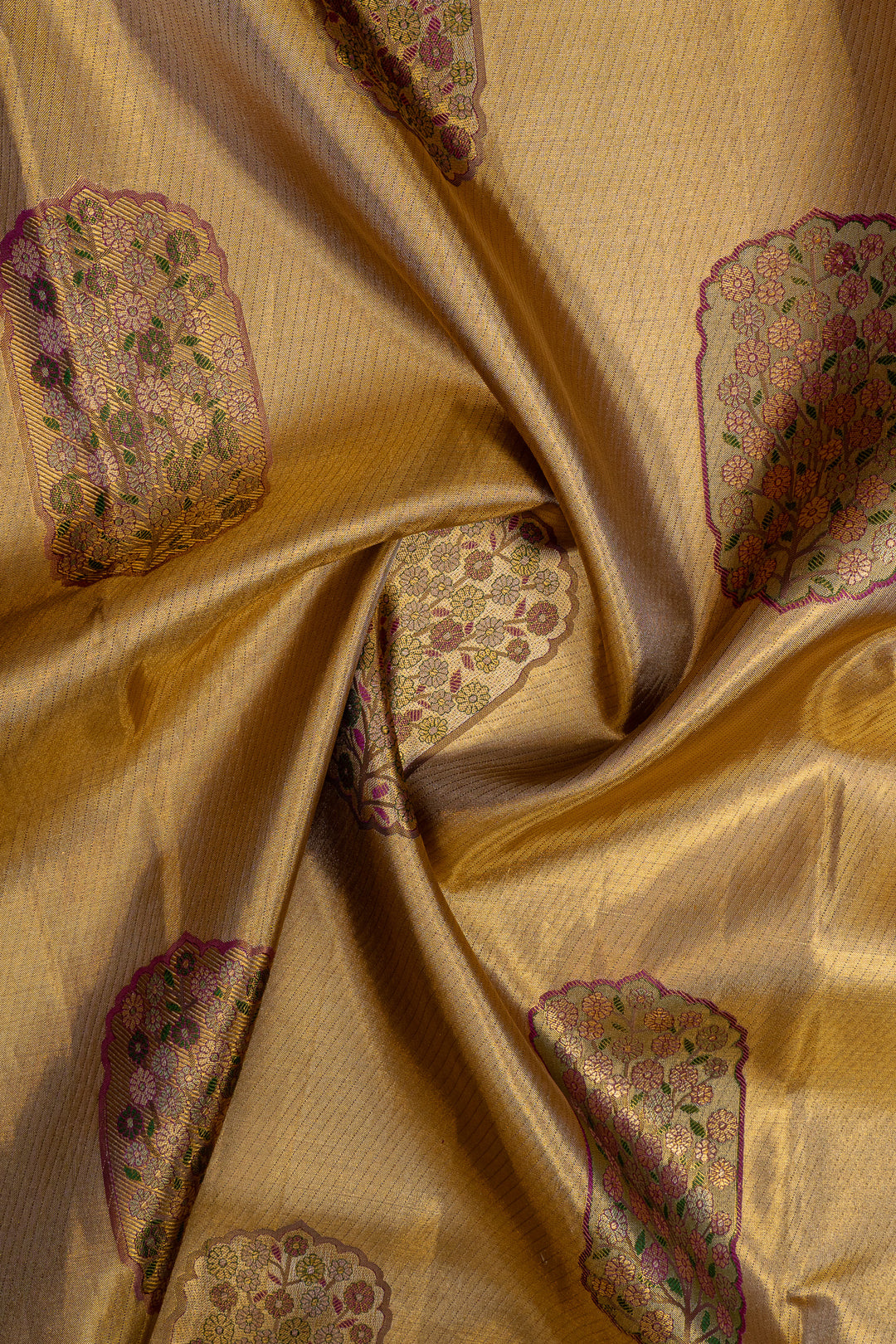 Minakari tissue brocade pure kanchipuram silk saree