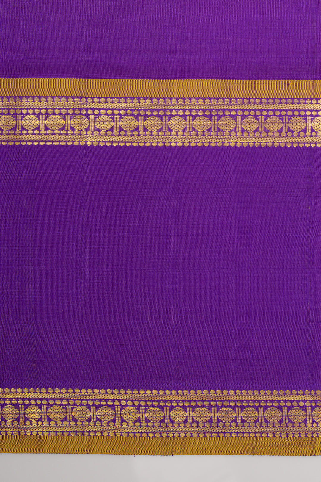 Peach and purple zari checks pure kanchipuram silk saree