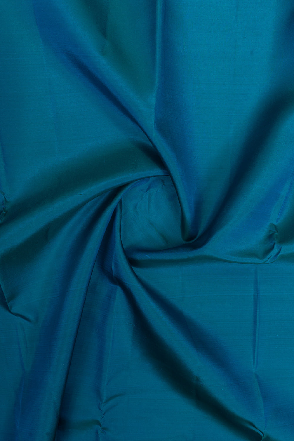 Peacock blue and red traditional pure kanchipuram silk saree