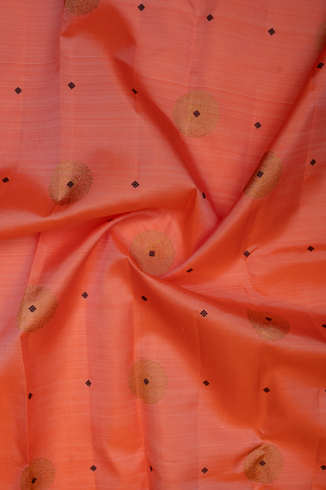 Peach ans mauve rettai pettu pure kanchipuram Silk saree