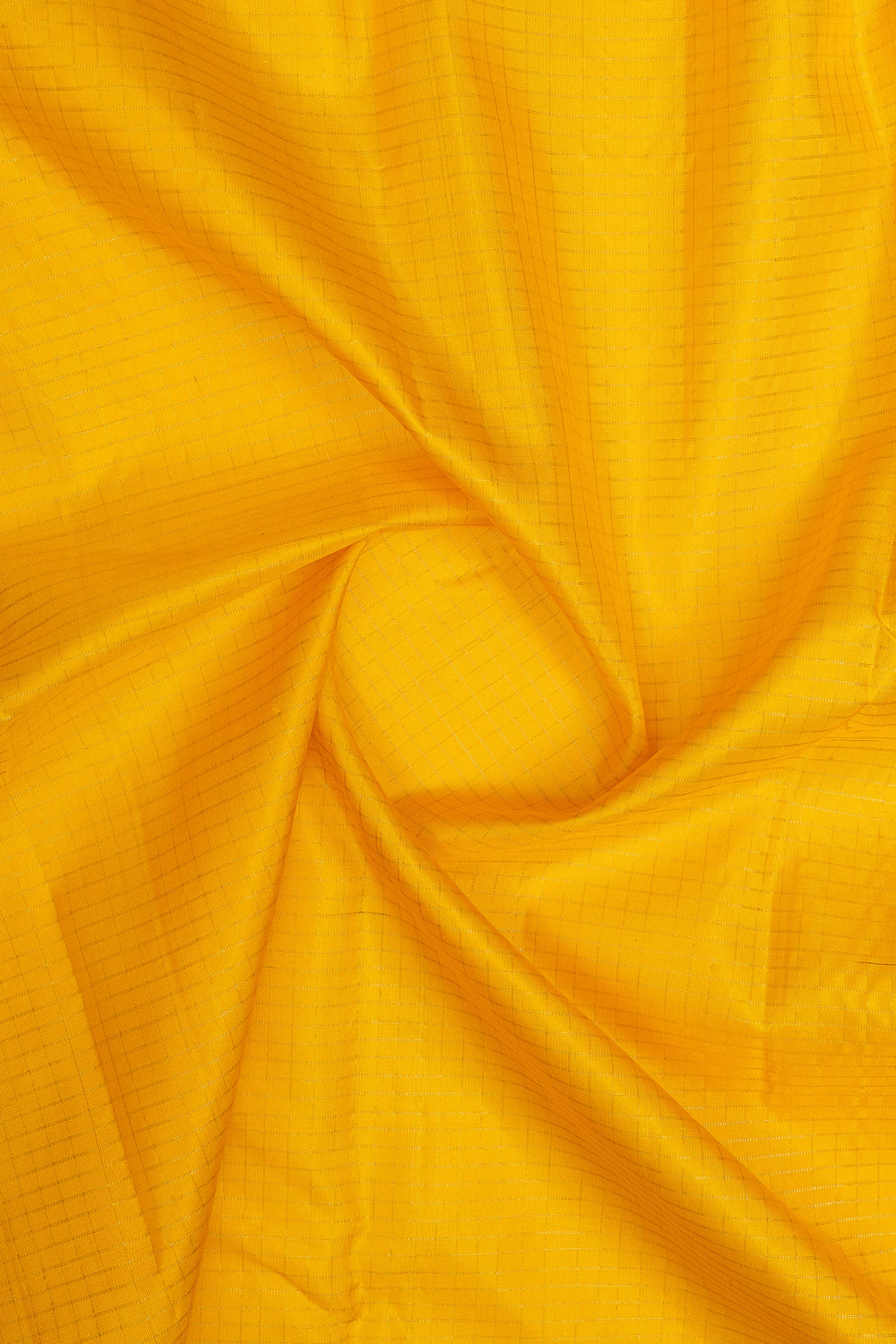 Yellow and peacock green Zari checks  pure kanchipuram silk saree