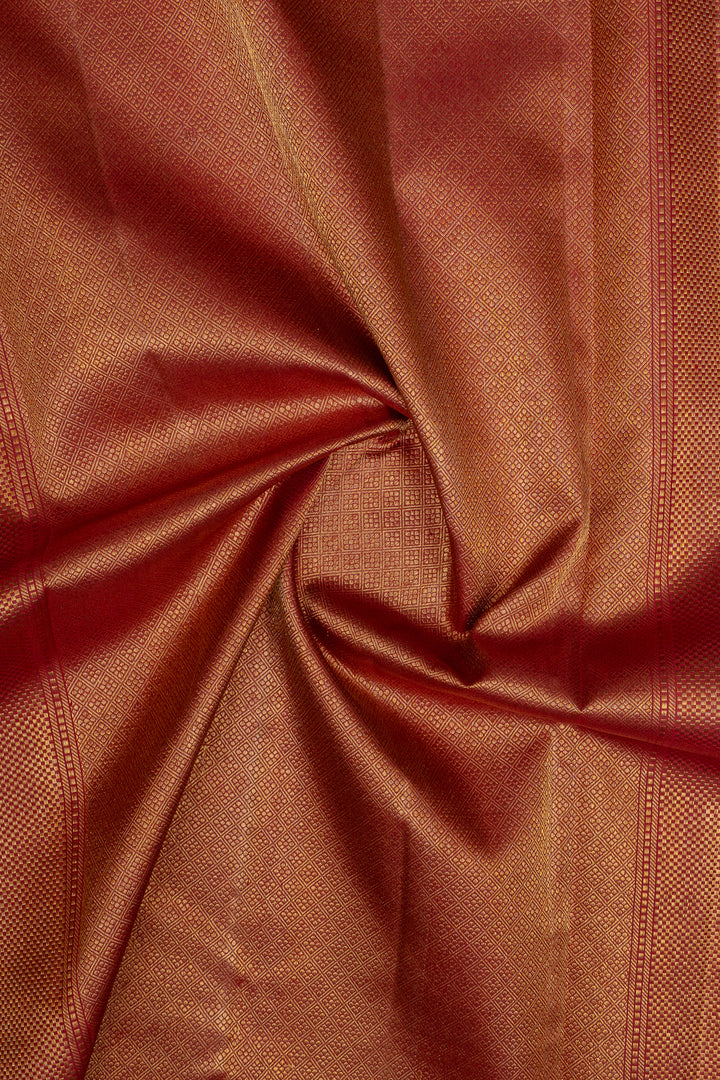 Beige Jamdani neli checks Kanchipuram silk saree