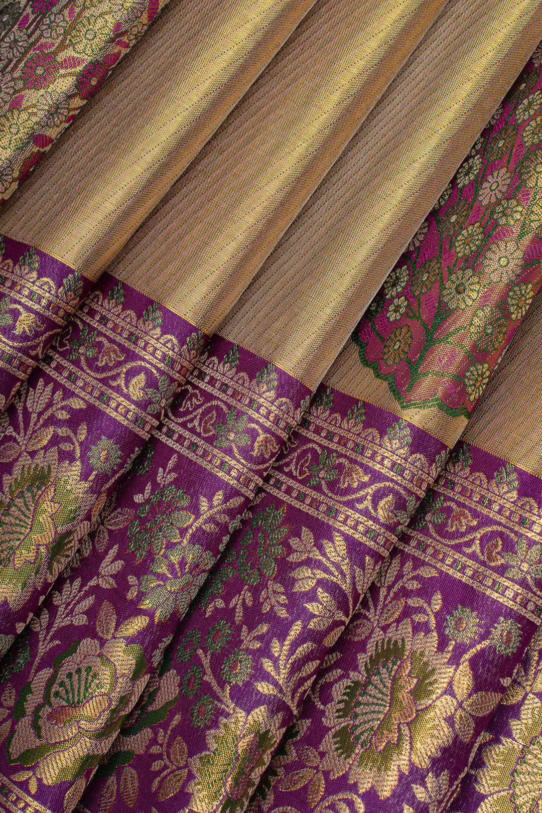 Minakari tissue brocade pure kanchipuram silk saree