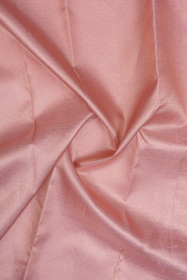 Pastel pink Vairaoosi  pure kanchipuram silk saree