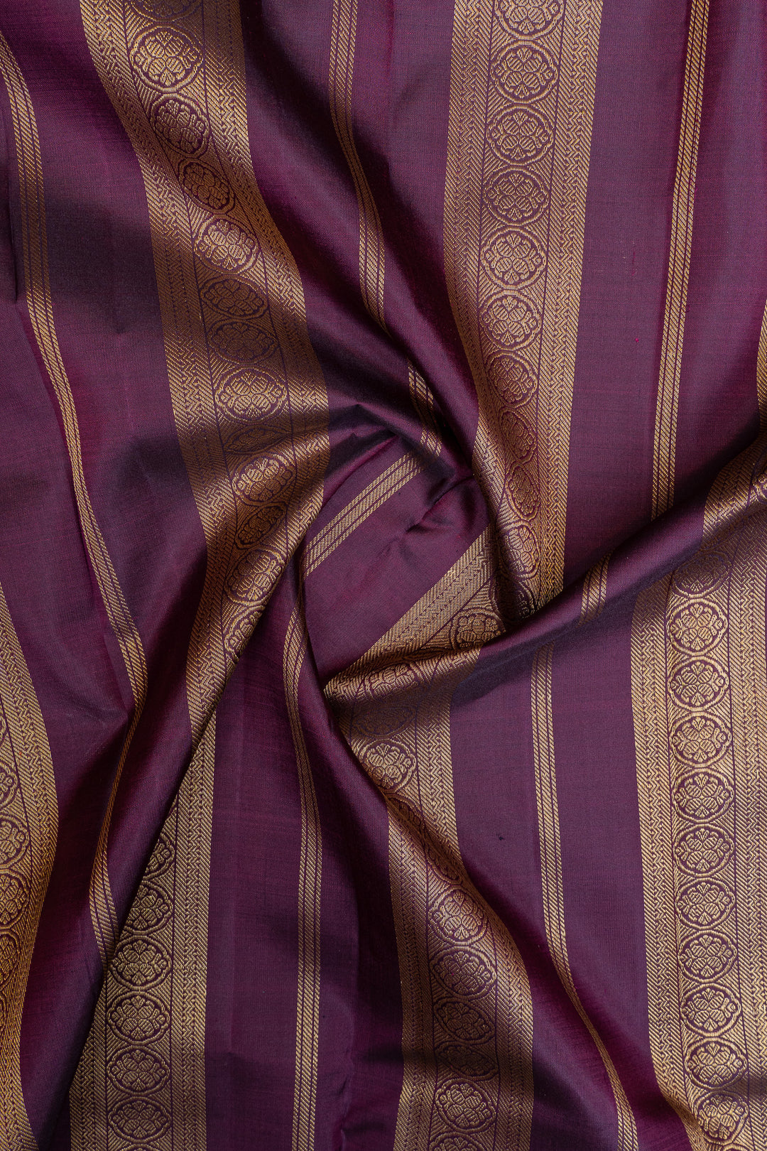 Pink and purple rettai pettu pure kanchipuram silk saree