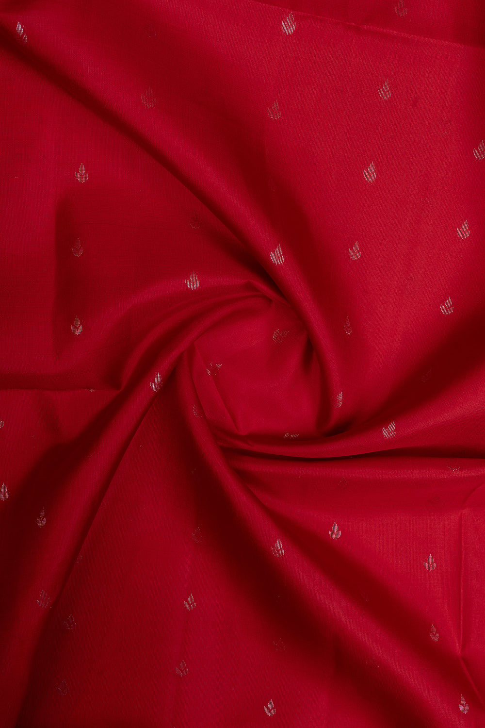 Red zari checks pure soft silk saree