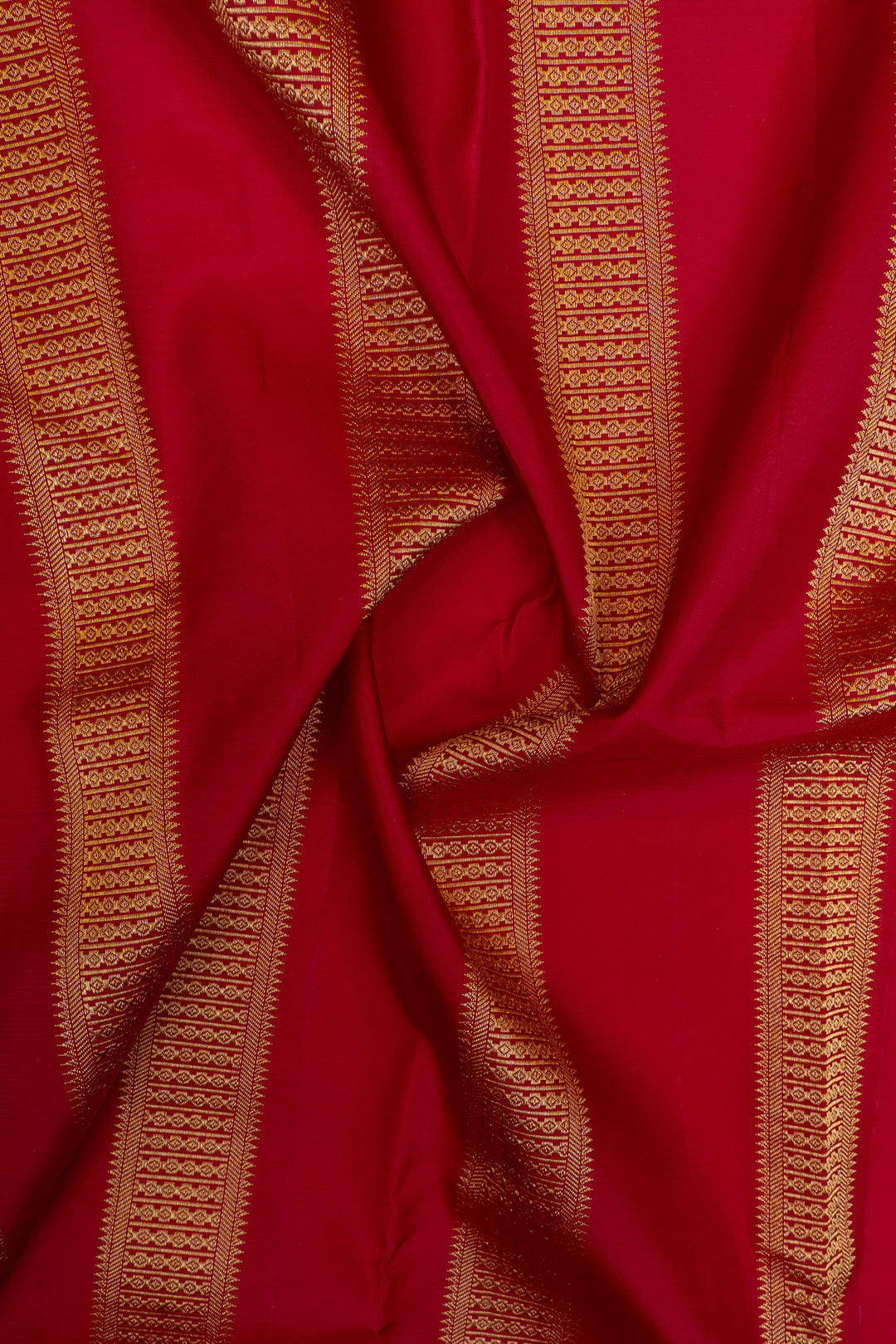 Sky blue and red traditional pure kanchipuram silk saree