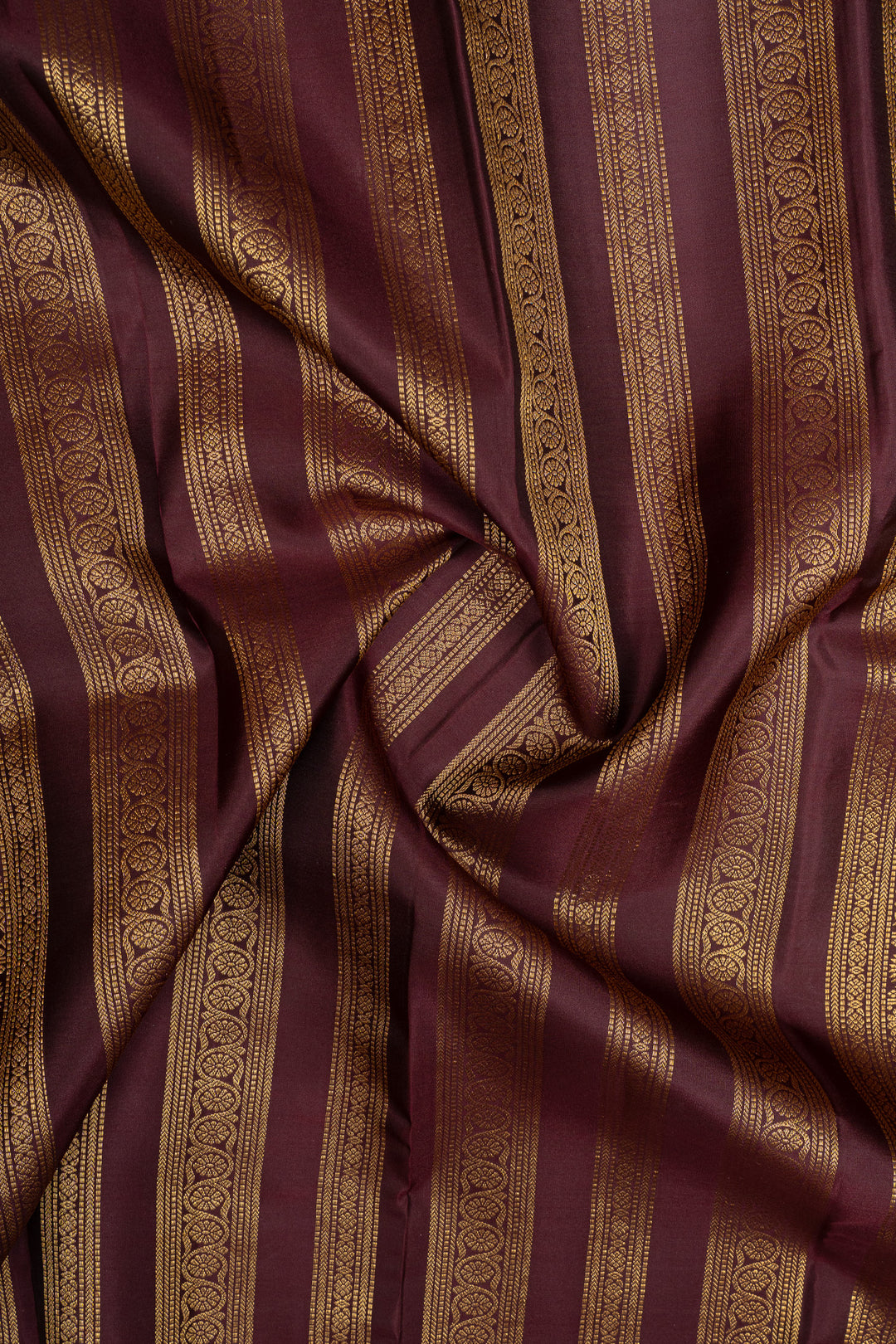 Mauve zari checks pure kanchipuram silk saree