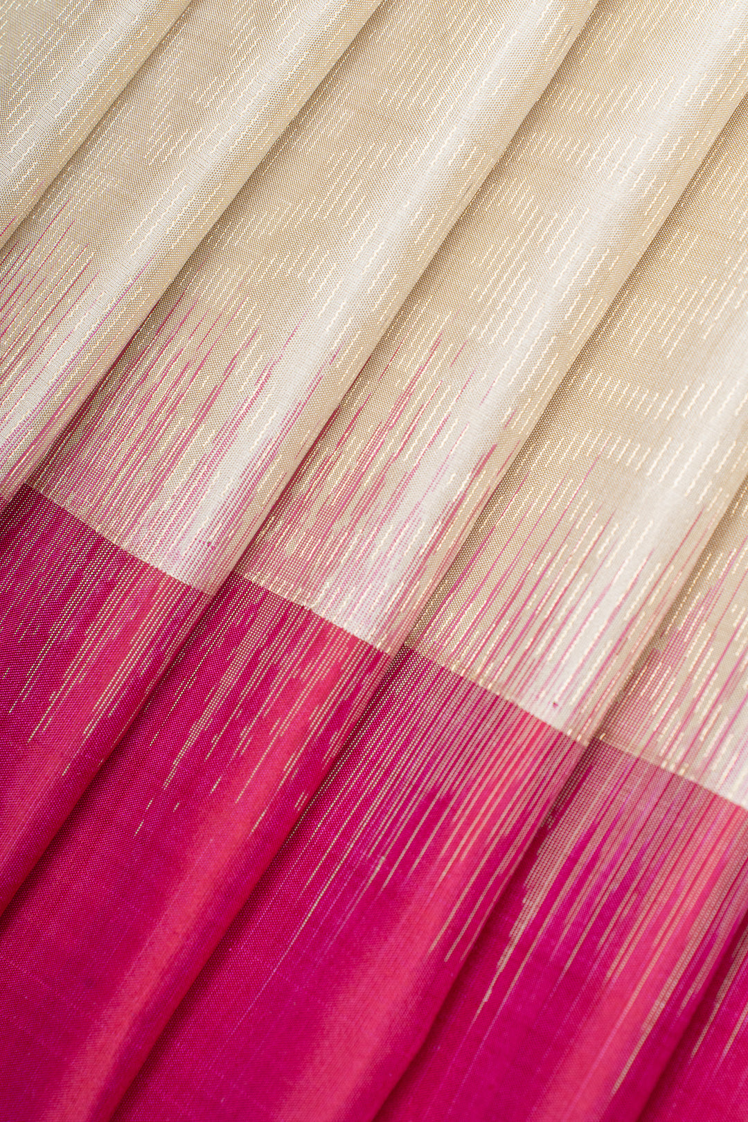 Cream Jamdani soft silk saree